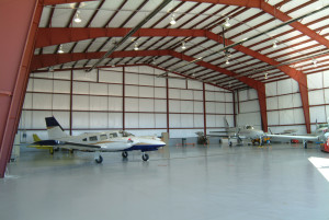 Inside of a Steel Aircraft Hangar